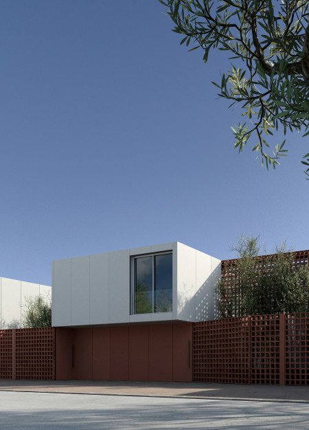 Charred Brick Panels and Steel Framework Define A Flexible Family Residence By Nature