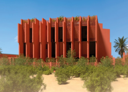 Terracotta Terraces and Modular Beams in an Eco-Friendly Residential Community  
