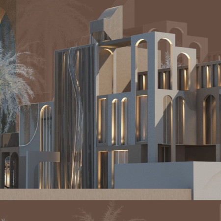 Rammed Earth Structure Featuring 3D Printed Modules and Hydro Panels For Sustainable Living