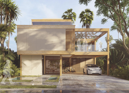 Charred Wooden Shingles and Cross-Laminated Timber Panels Create a Sustainable Community Hub