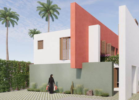 Vertical Gardens and Wind Towers in Sustainable Family Housing  