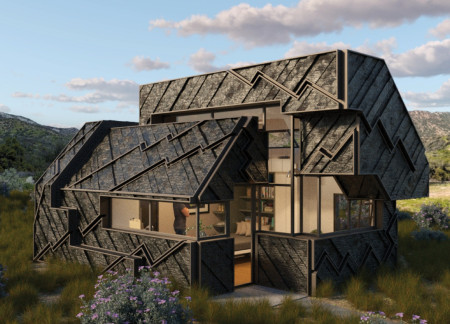 Cross-Laminated Timber and Angular Roofs in a Compact Sustainable Home  
