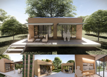 Charred Wooden Shingles and Cross-Laminated Timber Panels Create Versatile Sustainable Housing  