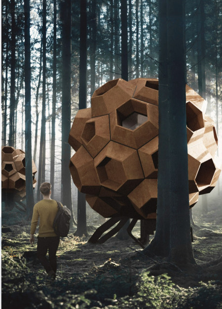 Compressed Earth Blocks and Recycled Steel Form a Sustainable Modular Living Space