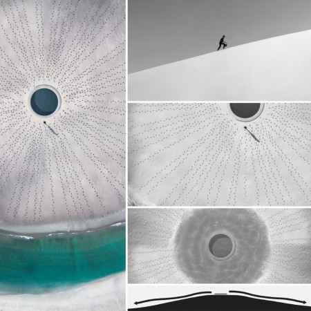 Translucent Concrete Structure Harmonizing With Coastal Dunes