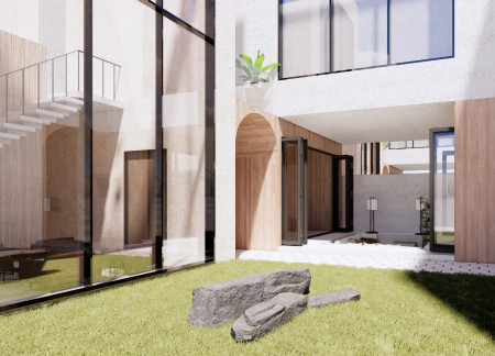 Charred Wooden Shingles and Cross-Laminated Timber Create Flexible Community Spaces