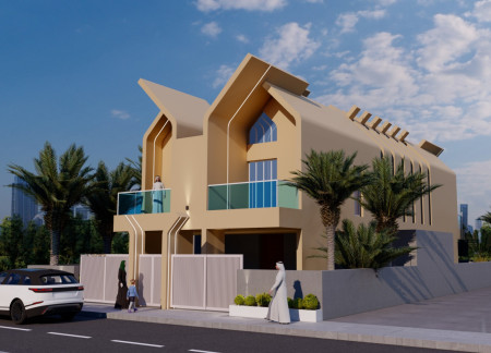 Emphasizing Natural Light Through Expansive Glass and Textured Plaster in a Culturally Inspired Emirati Residence  