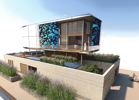 Charred Wooden Shingles and Photovoltaic Integration in Sustainable Residential Design
