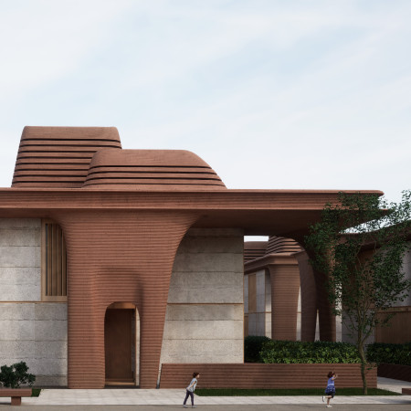Charred Wooden Shingles and Cross-Laminated Timber Encompass A Versatile Community Space  