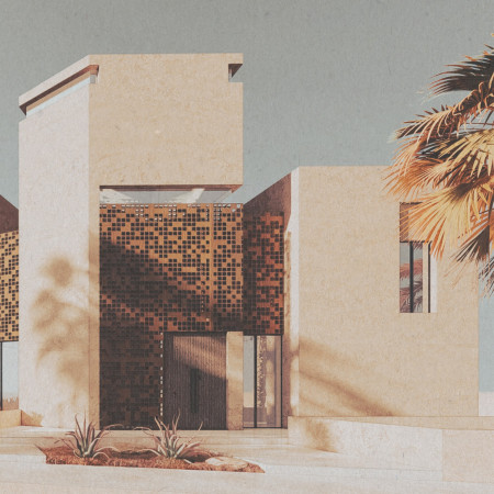 Wind Tower Integration With Light-Gauge Steel and Clay Plaster in Sustainable Residential Design  