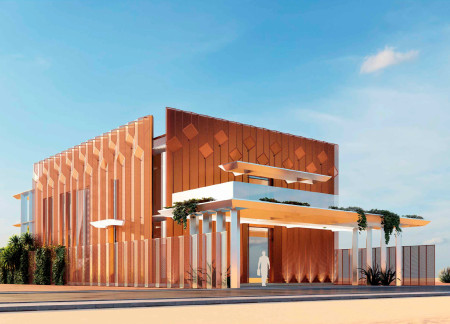 Charred Wooden Shingles and Cross-Laminated Timber Create a Functional Community Hub  