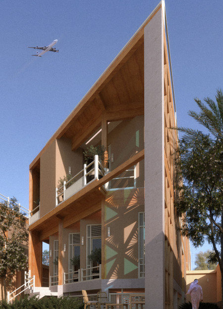Charred Wooden Shingles and Cross-Laminated Timber Define a Versatile Community Space  