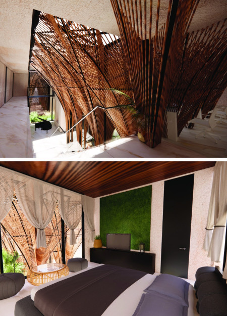 Charred Wooden Shingles and Cross-Laminated Timber Panels in a Multifunctional Community Space