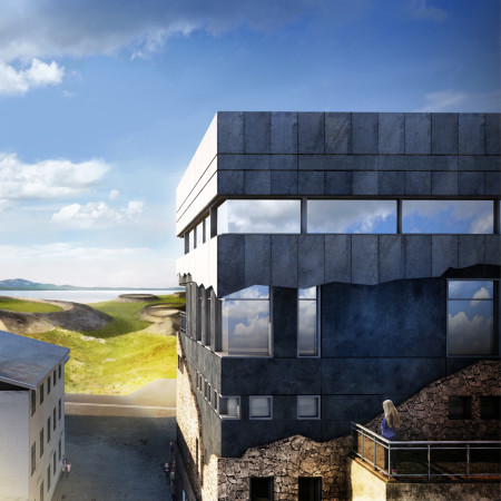 Charred Wooden Shingles and Cross-Laminated Timber Panels Define a Sustainable Community Hub