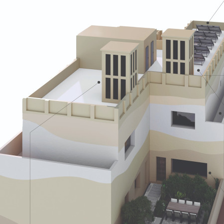 Hemp Block Residence Featuring Moisture Harvesting and Xeriscaped Landscaping  
