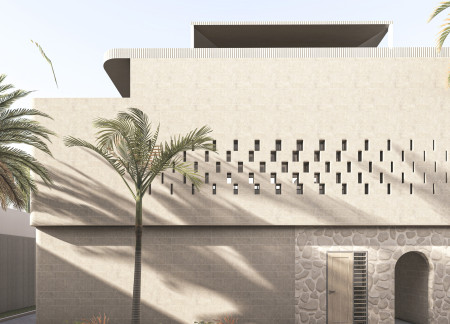 Charred Wooden Shingles and Naturally Aged Wood Panels Form a Sustainable Urban Community Hub