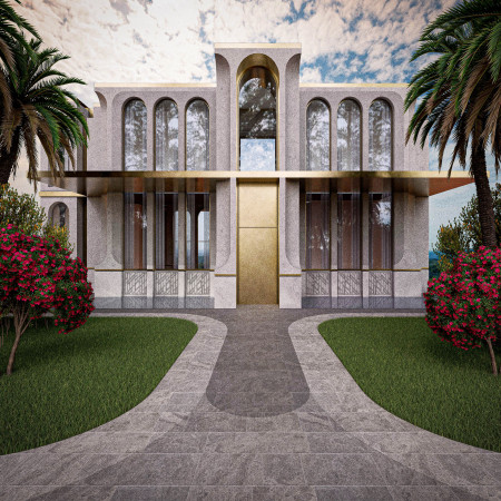 Brass Accents and Integrated Botany Chamber Elevate Contemporary Residential Design  