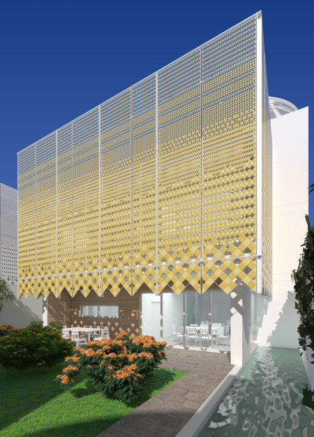 Limestone Facade with Biophilic Elements and Elevated Design in Coastal Living  