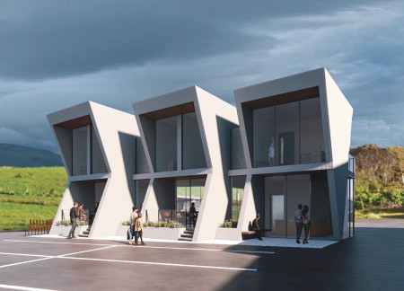 Charred Wooden Shingles and Cross-Laminated Timber Create Sustainable Community Space