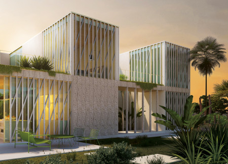 Charred Wooden Shingles and Cross-Laminated Timber Create a Flexible Community Hub  