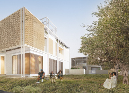 Adaptive Shading Systems and Rammed Earth Construction in A Sustainable Residential Design  