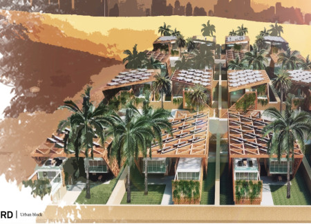 Thermal Mass Rammed Earth and Modular Lattice Living in Desert Housing  