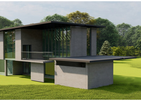 Charred Wooden Shingles and Green Roofs Define This Multifunctional Urban Space  
