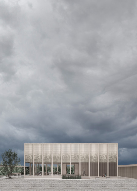 Charred Wooden Shingles and Transparent Glazing Elevate a Multi-Purpose Community Space