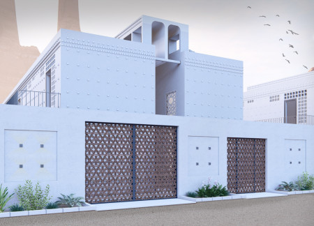 Vertical Gardens And Wind Catchers Enhance Sustainable Living In Natural Timber Framework  