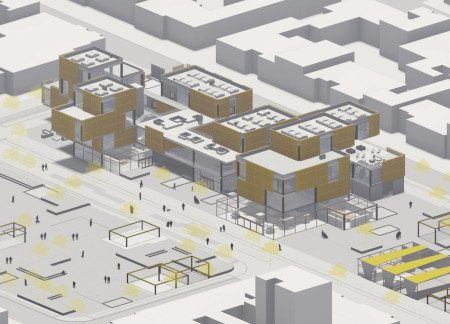 Charred Wood Shingles and Green Roofs Enhance Community Space With Sustainable Design