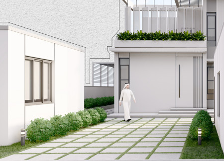 Charred Wooden Shingles and Biophilic Design in a Multi-Use Urban Space