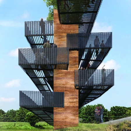 Charred Wooden Shingles and Cross-Laminated Timber Panels Create a Sustainable Community Hub