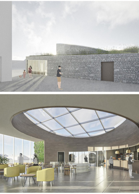 Geothermal Spa With Thermal Plaster Cladding and Panoramic Views
