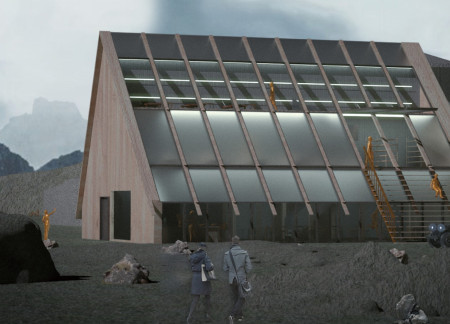 Charred Wooden Shingles and Cross-Laminated Timber Panels Shape a Versatile Community Space  