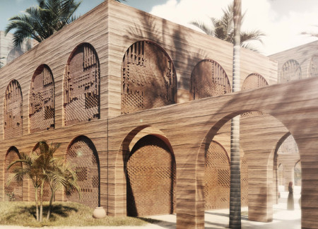 Charred Wooden Shingles and Cross-Laminated Timber Create Sustainable Urban Living