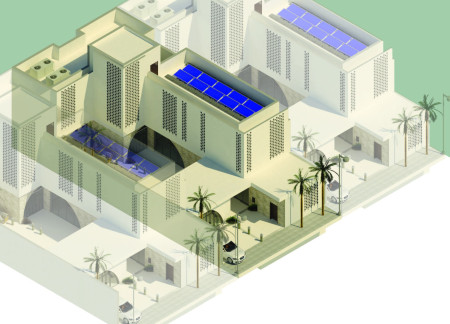 Natural Cooling and Local Limestone in a Sustainable Courtyard Residence  