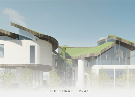 Charred Wooden Shingles and Cross-Laminated Timber Panels Define This Sustainable Community Hub