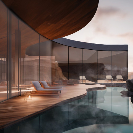 Charred Wooden Shingles and Expansive Glass Embrace Sustainable Living in Community Spaces