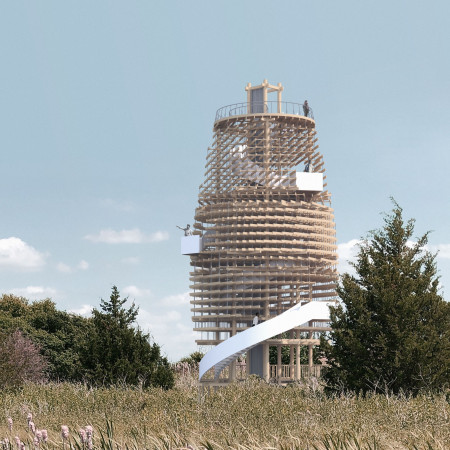 Charred Shingles and Cross-Laminated Timber Enveloping a Community-Centric Space