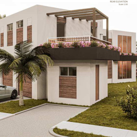 Bamboo Flooring and Wind Towers in a Sustainable Community Oasis  