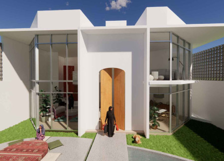 Charred Wooden Shingles and Cross-Laminated Timber Panels Define Sustainable Living Space