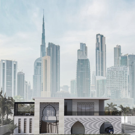 Calacatta Marble Facade and Modular Elements Enhance Family Living in a Sustainable Residence