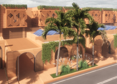 Charred Wooden Shingles and Cross-Laminated Timber Panels Create a Sustainable Community Hub