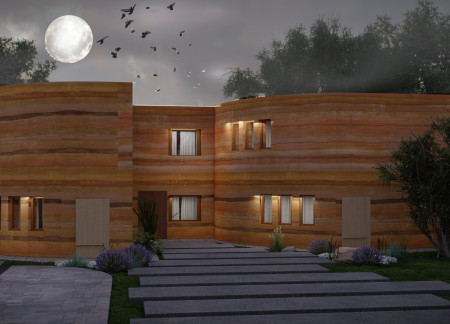 Charred Wooden Shingles and Reinforced Concrete Crafting Sustainable Community Spaces