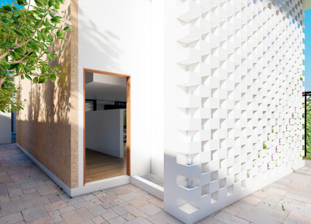 Charred Wooden Shingles and Natural Light Define Sustainable Urban Living Space