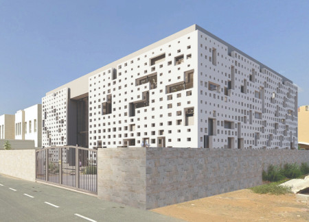 Charred Wooden Shingles and Biophilia in a Medium-Large Community Workspace