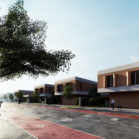 Cross-Laminated Timber Frames Enhanced by Charred Shingles in Sustainable Family Housing  