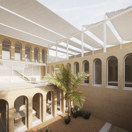 Charred Wooden Shingles and Cross-Laminated Timber Create a Sustainable Urban Hub  