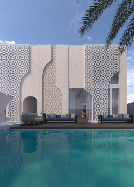 Lattice-Infused Design Featuring Sustainable Materials for Family Living