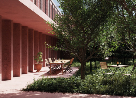 Charred Wooden Shingles and Brick Cloisters in a Community-Centric Urban Facility
